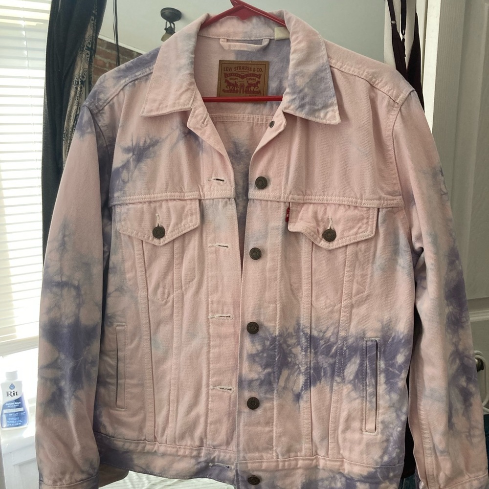 Pink and Purple Tie Dye Levi’s Jean Jacket